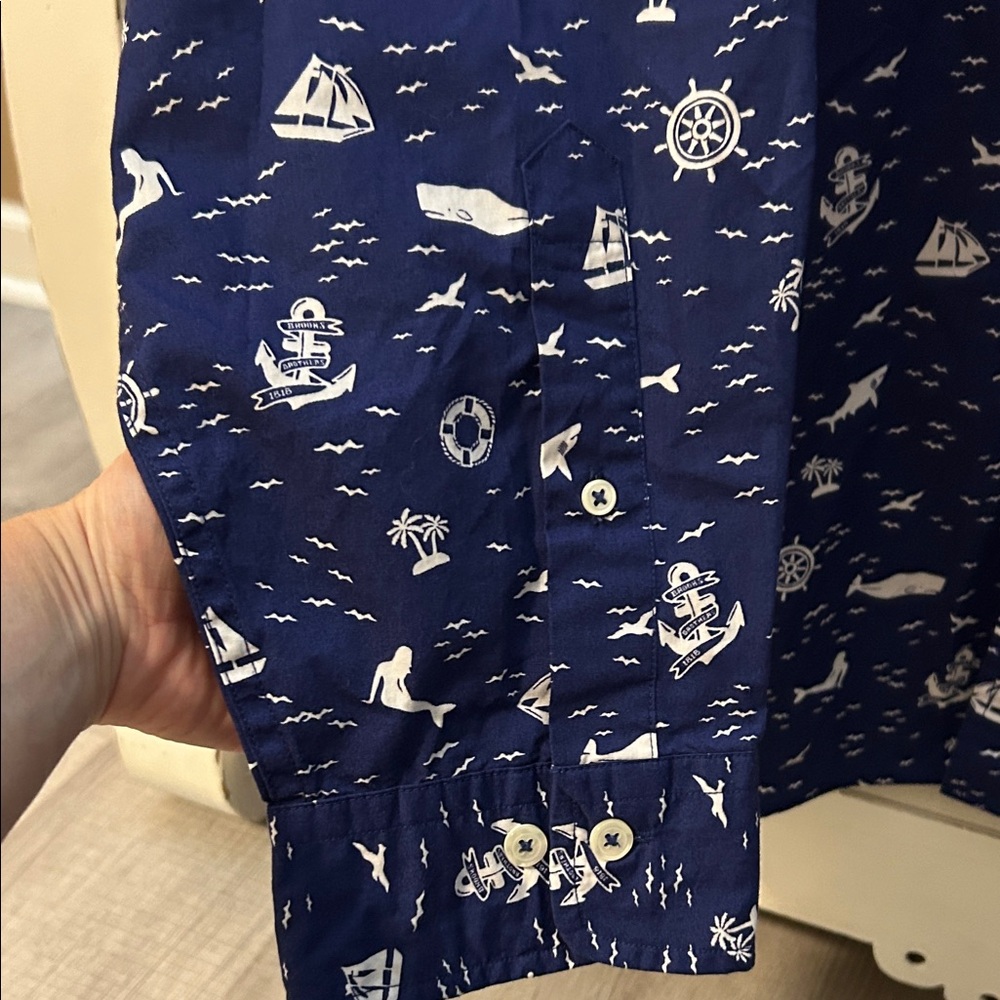 Brooks Brothers Blue Nautical Print Shirt - Picture 4 of 4
